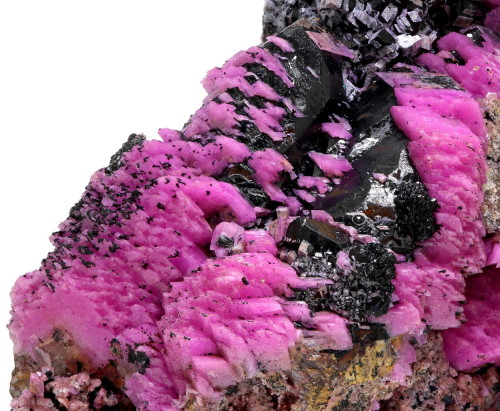 bijoux-et-mineraux: Cobaltoan Calcite &amp; Heterogenite - Mutanda, Kolwezi District, Katanga, C