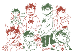 cyoukaa:  i’m trying to practice drawing with no undersketch, so here’s a bunch of sokudo and suuji!