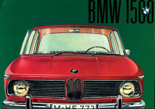 Trade catalog  BMW 1500, 1962-1964. Including the kidney-shaped grille, Germany. Via Hagley Museum