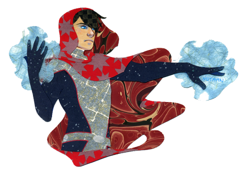 yutaan:Papercraft commission of Billy Kaplan/Wiccan from Young Avengers! The patterns in this one ca