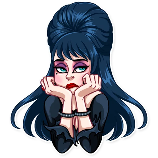 creaturesofnight: Elvira Telegram stickers Ps.: I had to choose wisely the stickers