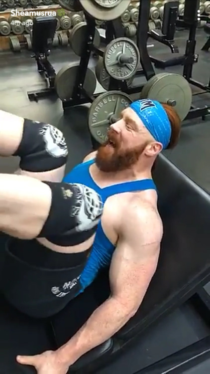 deidrelovessheamus:  Sheamus and Drew McIntyre SnapChat pics from the gym. Part 3 (1-9-2018)