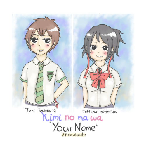 Kimi No Na Wa/Your Name fan art.Guys have you watch this movie?If you haven’t you should!I heard a r