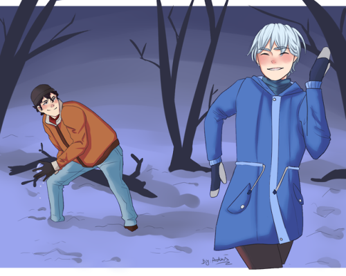 Ayy Tis Not The Season But I Felt In A Mood To Draw A Cute Scene From The Harry Potter AU Im Invested