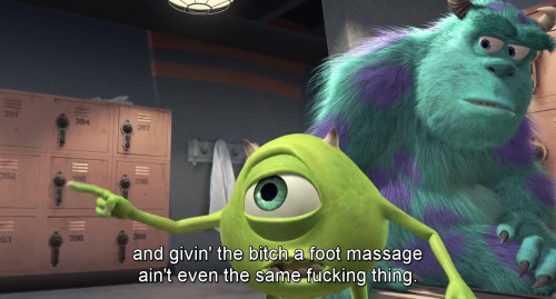 bryko:I’m watching Monsters Inc. with Pulp Fiction subtitles