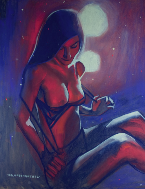 Sex sanchezart:  Working on my nupastel game pictures