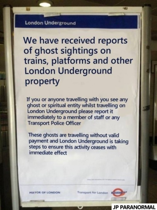 London apparently takes riding the Underground pretty seriously. Get here to read and watch more interesting content on “hauted London Underground”: http://www.ghosttheory.com/2013/11/06/haunted-london-underground