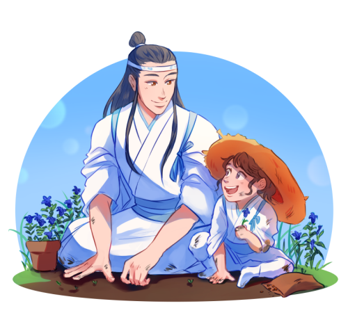 aimthrice:    gardening with uncle xichen