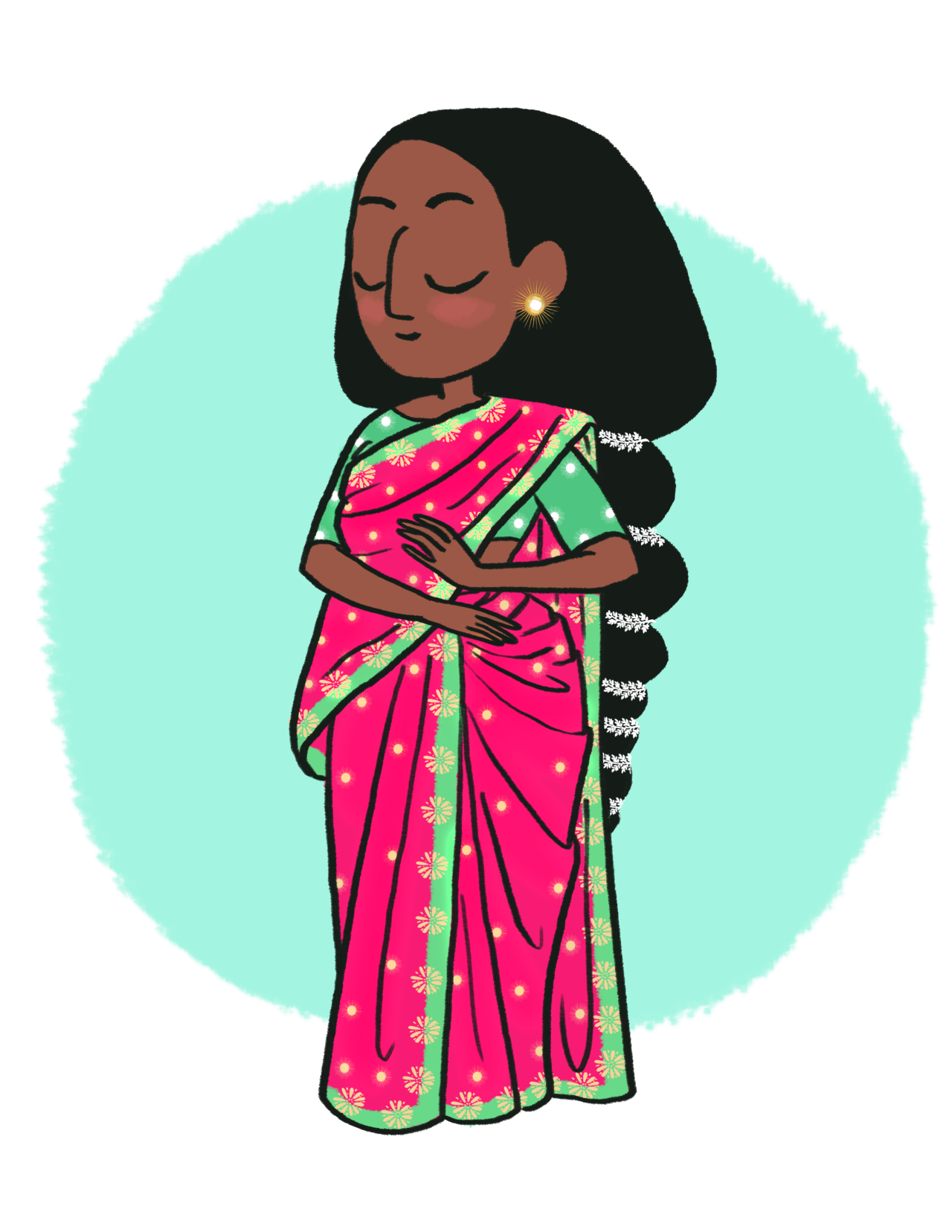 lizzywhimsy:  I felt like drawing connie in some beautiful Sarees. This is just the