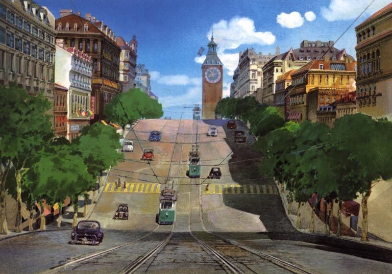 theamazingdigitalart:  The amazing concept art of Kiki’s Delivery Service by Studio
