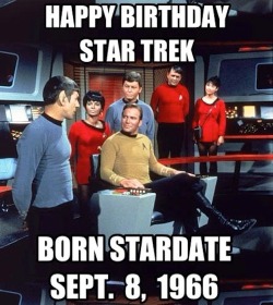 broadcastarchive-umd:  Happy birthday, Star Trek. Born stardate September 8, 1966. 