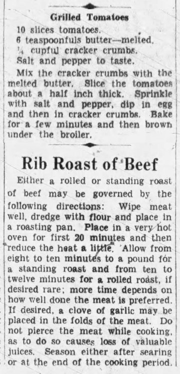 Recipe Wednesday #45Happy Recipe Wednesday!These are real early-20th century recipes, taken from the