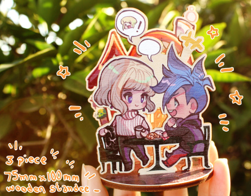 percimo:Promare wooden standee and 3D charm that I’ll have at ALA and on my shop after!! ^^(っ´ω`) pr
