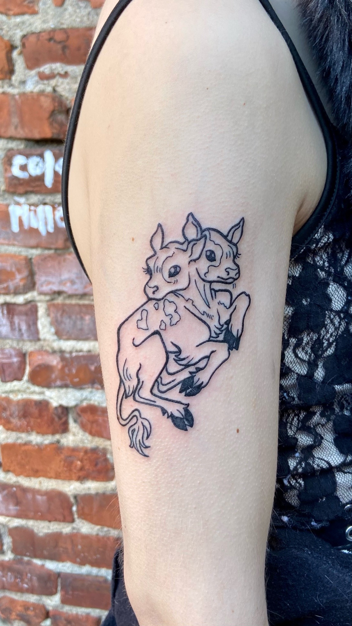 A L E K I V Z — matching twin cow tattoos for twins 👍