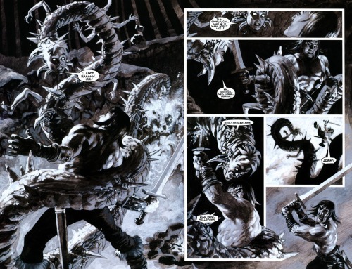 Pages from Robert E Howard’s Savage Sword. 2012. Art by Sean Phillips.