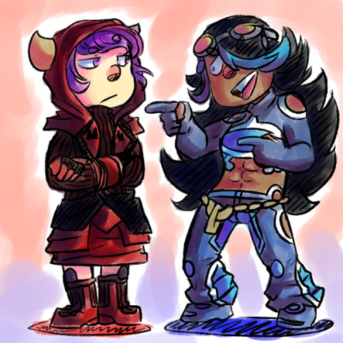 volcanicdoodles: Two teams who have super huge stupid crushes on a member from another team.