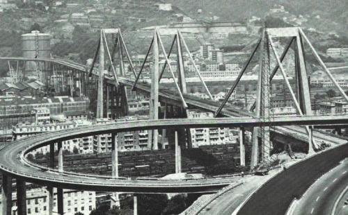 procrete: Polcevera Viaduct nearing completion, Genoa, Genova, Liguria, Italy (circa 1967) Riccardo 