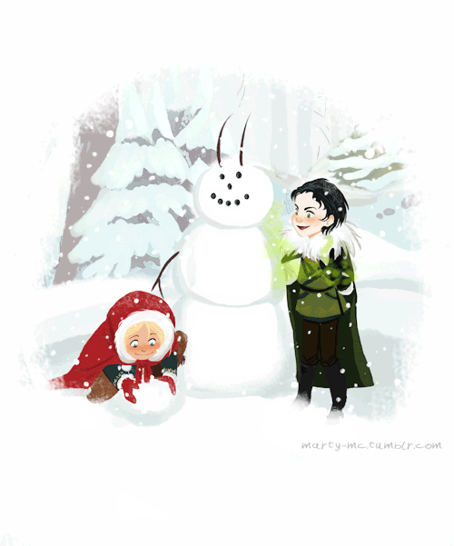 That’s the ugliest snowman I’ve ever drawn seen, Thor. Luckily, Loki is gonna fix it. Merry Christma