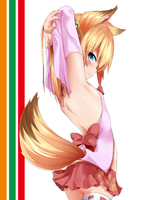 cute-girls-from-vns-anime-manga: 「腋がみたい、なのじゃ？　わ、わきわき～」 by しろすず