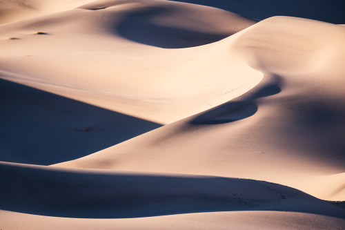 Late Day Light on the Dunes Eureka Sand Dunes, Death Valley National Park