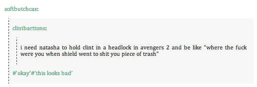 lokiistrulydesperate:  A masterpost of some of my favourite Avengers head canons,