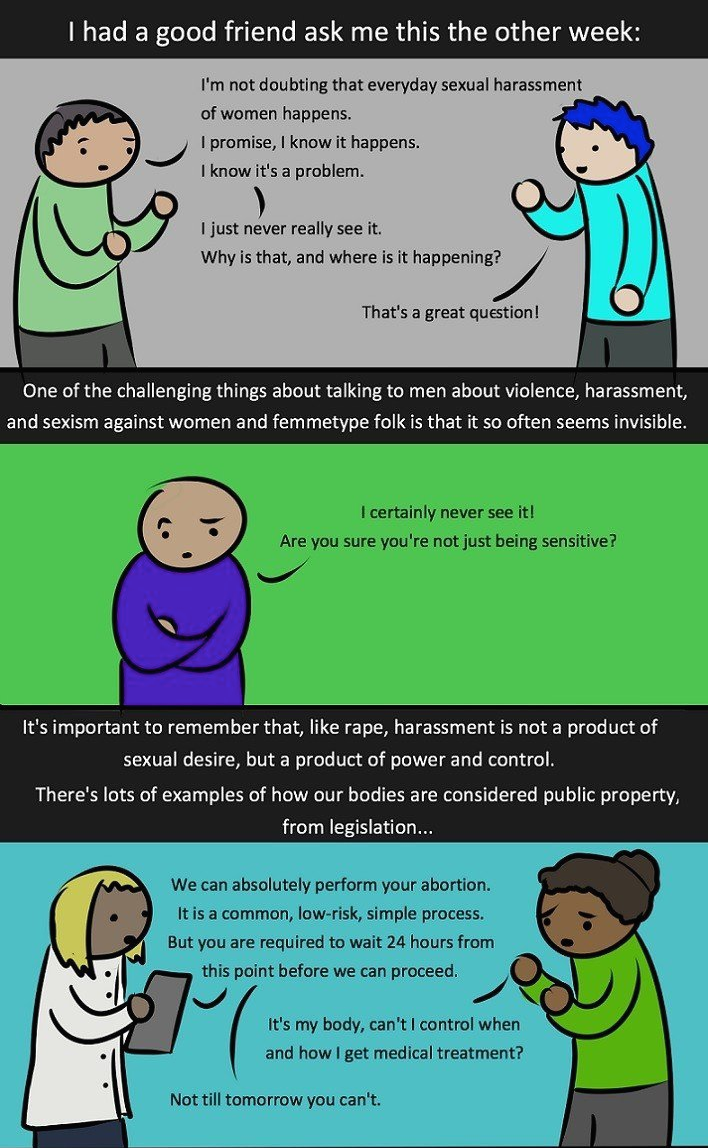 misandry-mermaid:  Next Time Someone Says Women Aren’t Victims Of Harassment, Show