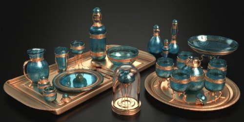 melchiordahrk:Netch-inspired glassware by Etrelley