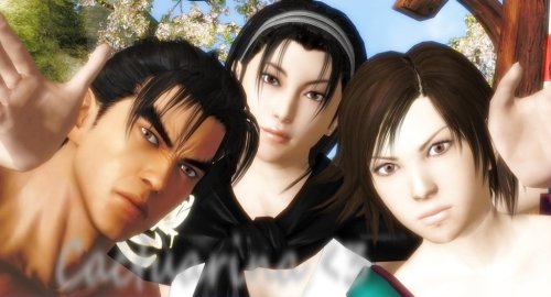 mayev1989:Jun wants a good family picture. But Asuka and Jin aren’t very cooperative. 