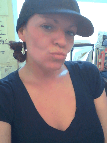alaskanindianprincess:  The Titty grab… because I can. ♥  At work. Being silly/naughty. Enjoy!!!