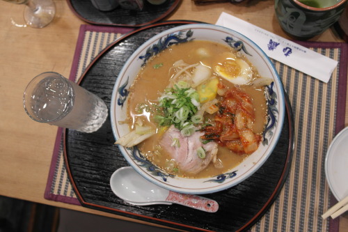 laurenseth:top: pork miso ramenbottom: kimchi miso ramenWakkanai, Japan. 