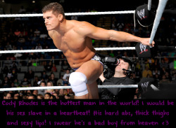 Wwewrestlingsexconfessions:  Cody Rhodes Is The Hottest Man In The World! I Would