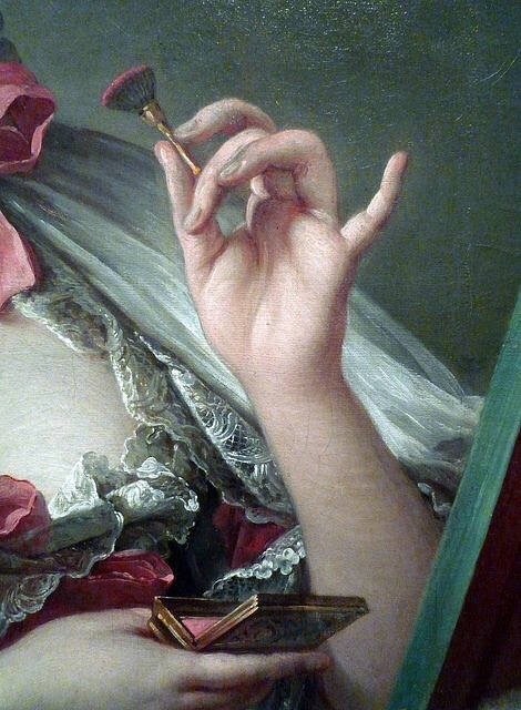 deerbheth:   Francois Boucher, Madame de Pompadour (details of hands), oil on canvas 