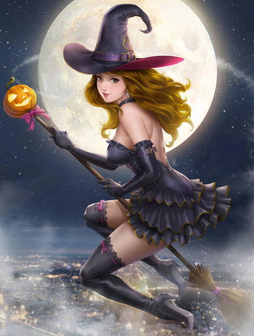 sam-terrafirma:Halloween Witch by JohnLaw82 