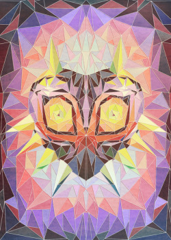 pixalry:  Majora’s Mask - Created by Amy S.  Available as prints at her Society6 Shop.