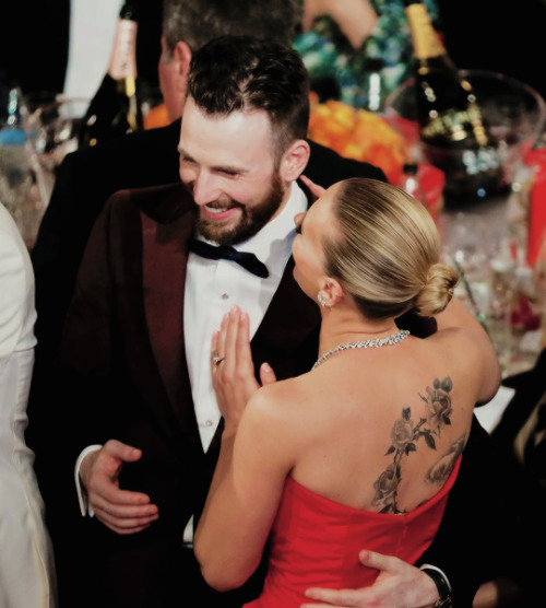 weheartchrisevans:Chris Evans and Scarlett Johansson at the 77th Annual Golden Globe Awards