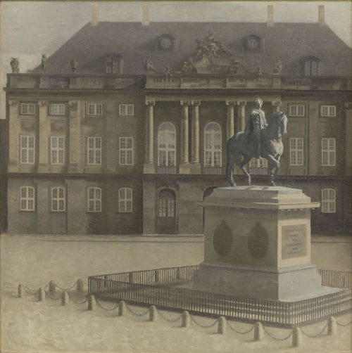 ladylabsinthe:Vilhelm Hammershøi, Amalienborg Square, Copenhagen, 1896