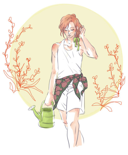 weisbrot: Jehan in summer doing his gardening, because it’s so cold here. He’s my baby s