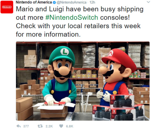 thisurlwasnttakenbutnowitis: Pictured: Nintendo only has two guys working on shipping Switches out, 