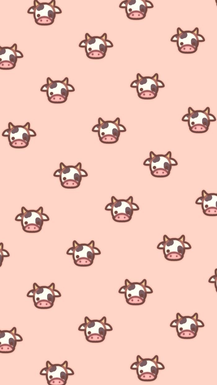 Aesthetic Pink Cow Wallpaper - canvas-tools