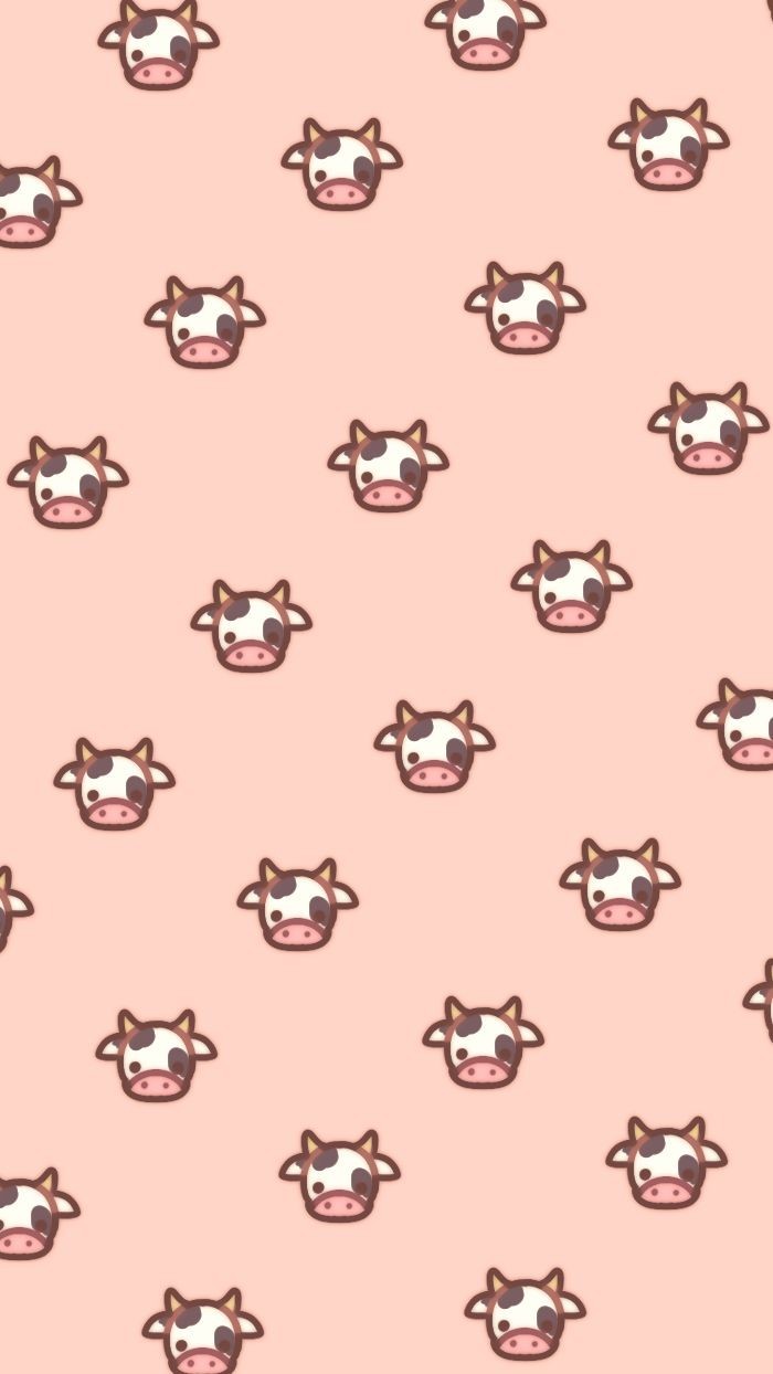 Aesthetic Pink Cow Wallpaper - canvas-tools