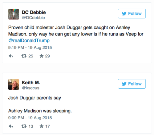 micdotcom: The Internet is having a field day over Josh Duggar being on Ashley Madison  On Wednesda