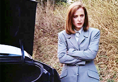 tinuviell:“I was 24, and I lied, I told them I was 27. Scully had to be, a few times, she kind of ha