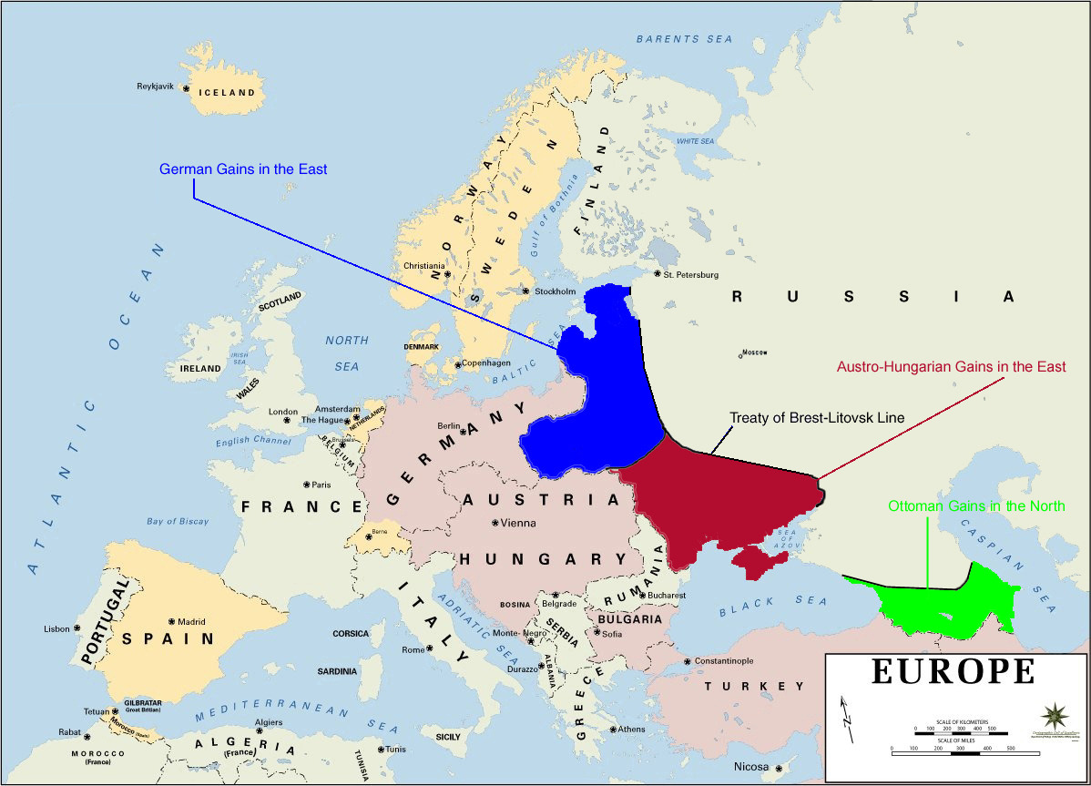 map-of-europe-after-the-treaty-of-brest-litovsk-maps-on-the-web