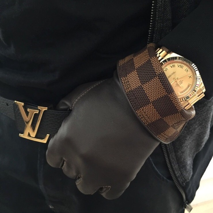 Ristede profil Breddegrad The Gentlemans Inc. — Gold Rolex Day-Date x Louis Vuitton Gloves &...