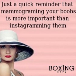 boxinghype:  Breast Cancer Awareness month.
