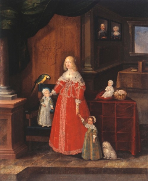 Eleonore Dorothea of Anhalt-Dessau,  Duchess of Saxe-Weima, and her sons by Christian Richter, 