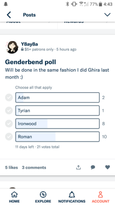 So my polls are out on Patreon. I cannot