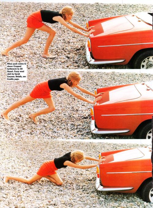 saloandseverine:  Allure July 1998, Pure & Simple Jodie Kidd by Miles Aldridge 