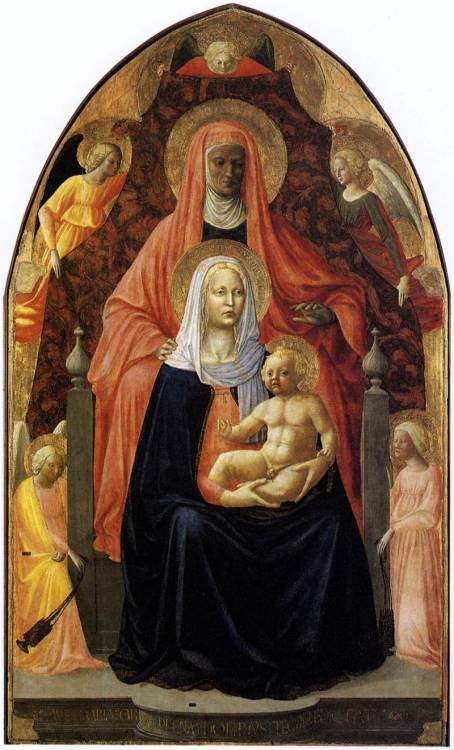 Madonna and Child with St. Anne, Masaccio, 1424