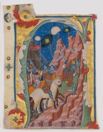Initial A with the Battle of the Maccabees, Metropolitan Museum of Art: Medieval ArtGift of Bashford